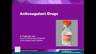 Pharmacology of Blood (Ar) - Anticoagulants