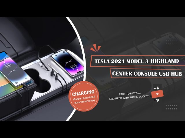 Mittelkonsolen-USB-Hub für Tesla 2024 Model 3 Highland