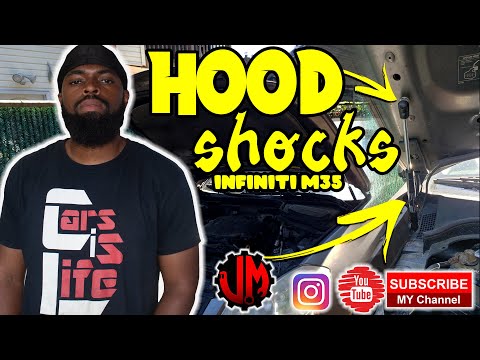 How to install hood shocks infiniti M35