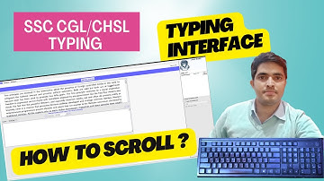 How to scroll in SSC CGL and CHSL typing test | Actual interface of typing #learntyping