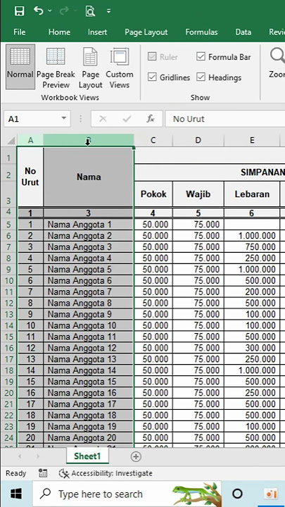 Cara Mengunci Posisi Kolom dan Baris di Excel (Freeze Pane)