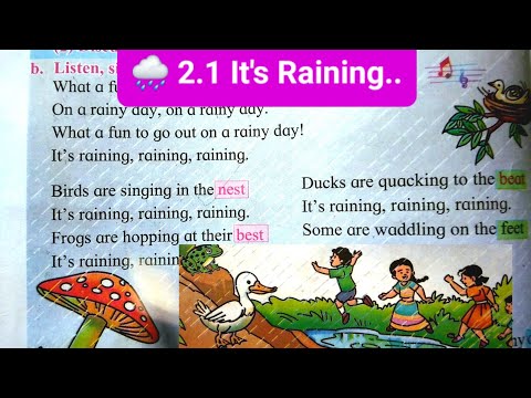 🌧️ 2.1 It's Raining☔| Class 2nd English | इयत्ता दुसरी इंग्रजी |Std 2nd English |नवीन अभ्यासक्रम