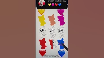 💛+🩷+❤️+💙 Emoji Color Mixing Palette The Smiling Critters | Poppy PlayTime #satisfying
