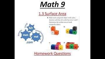 Math 9 - 1.3 Surface Area homework questions