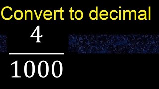 Convert 41000 To Decimal . How To Convert Decimals To Fractions