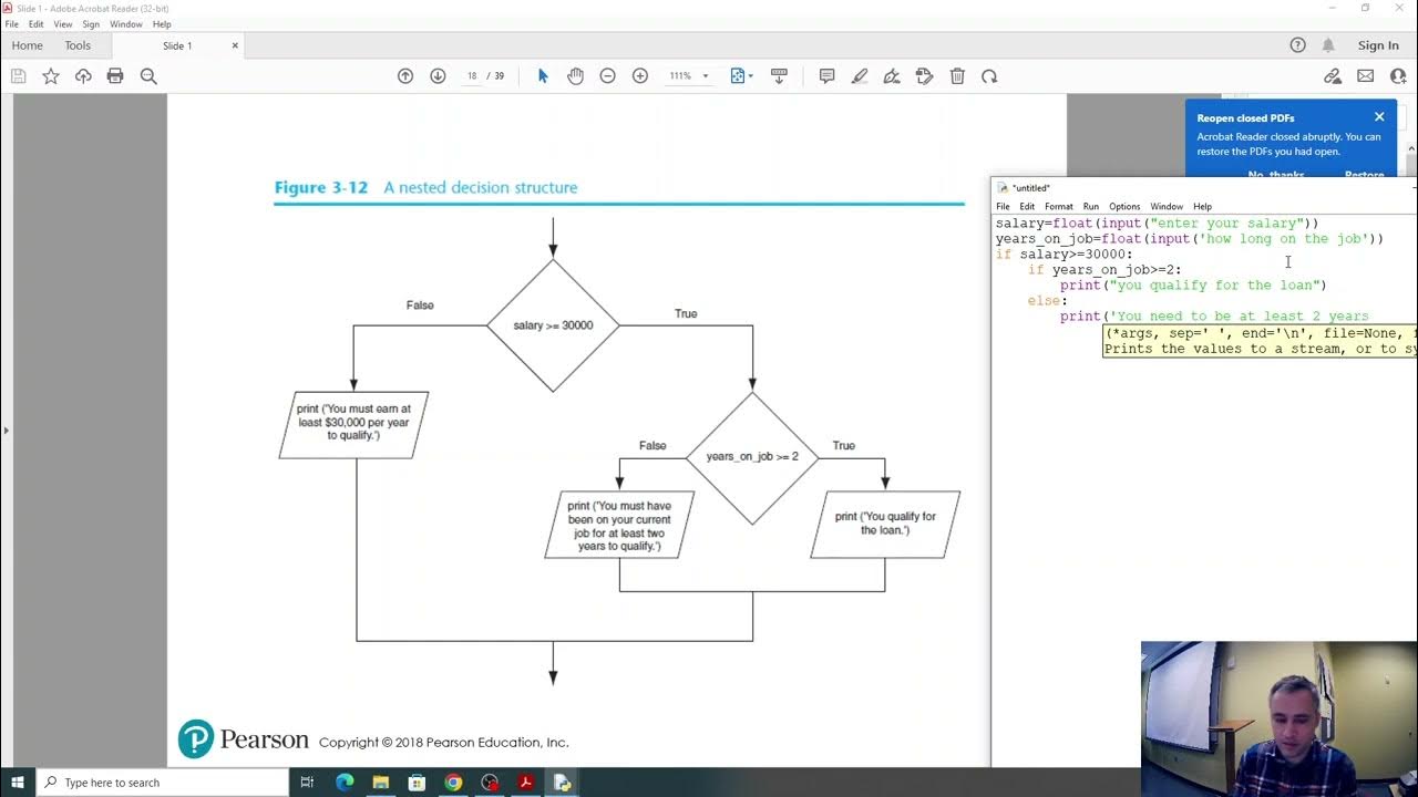 Decision structures 2 Nested if else - YouTube