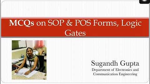 MCQs on SOP & POS Forms, Logic Gates