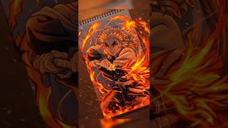 🔥 Anime Drawing with Fire Lighting Effect | Step-by-Step Tutorial 🔥