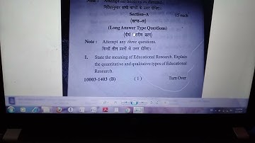 M.Ed 1st Year Exam Paper 2019 MJPRU Bareilly 3rd Paper Introductory Methods in Educational Research