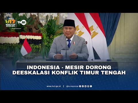 Indonesia - Mesir Dorong Deeskalasi Konflik Timur Tengah