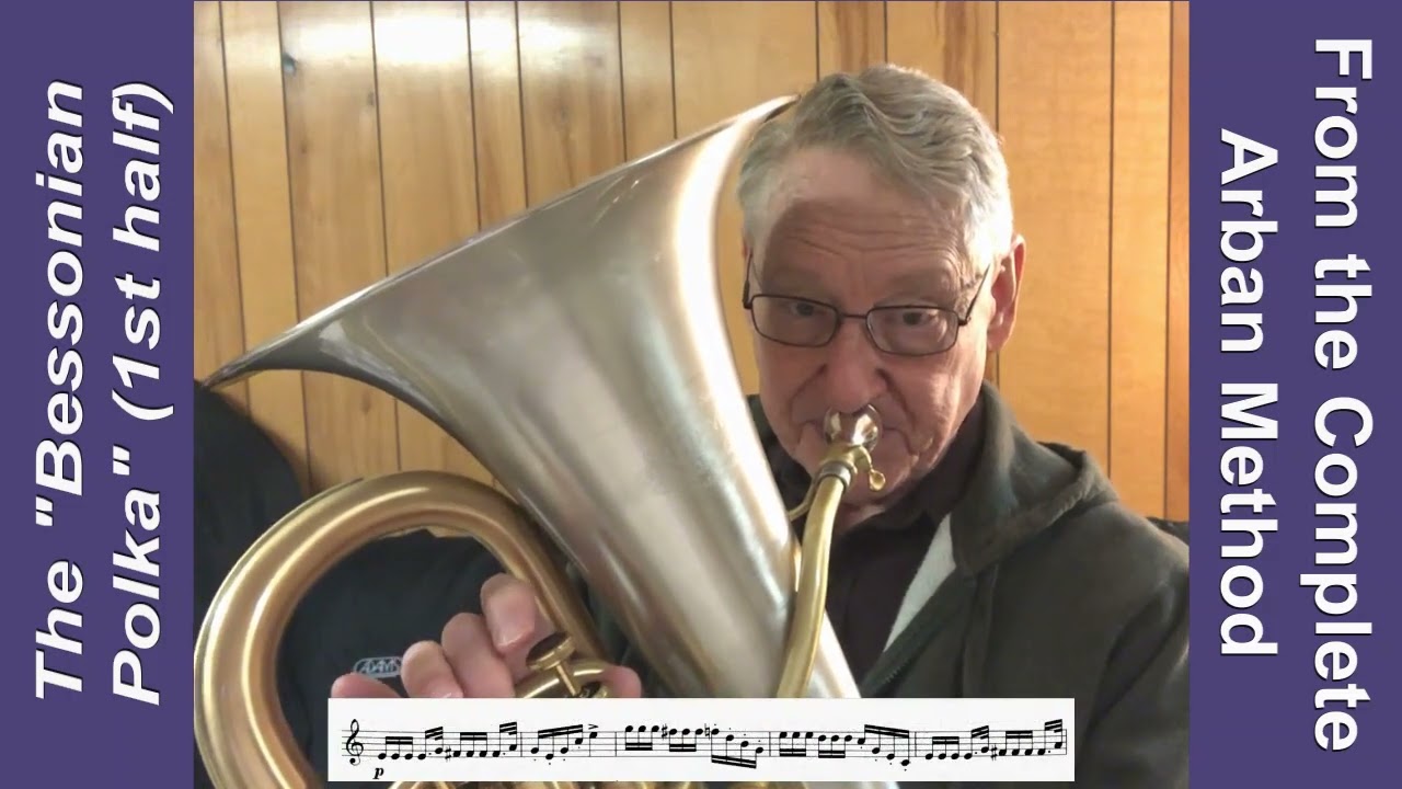 Euphonium Practice: "Bessonian Polka" 1st Half, from the Arban book. Triple Tonguing & more