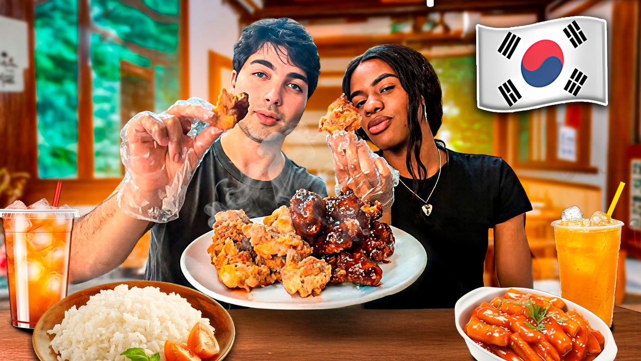 comendo TUDO em um RESTAURANTE COREANO!