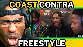Coast Contra Freestyle on The Come Up Show Live Hosted By Dj Cosmic Kev (2022) REACTION