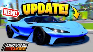 4 NEW Cars \& Code Update In Driving Empire!