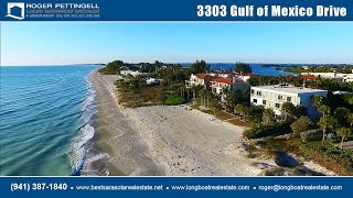 Direct Gulf-front lifestyle home for sale at 3303 Gulf of Mexico Drive, Longboat Key