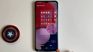 Home screen grid 4x5, 5x6, Apps screen grid, Folder grid on Samsung A13 Android 12