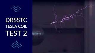 miniBrute DRSSTC Tesla Coil - Second test