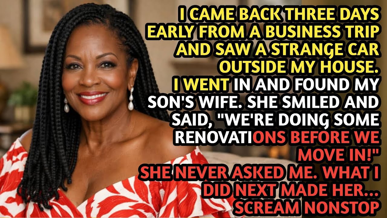 I had a gut feeling, so I came home five days early from my teaching conference. The first thing I saw was a brand-new car in my driveway, my rose bushes destroyed, and my front door swinging wide...