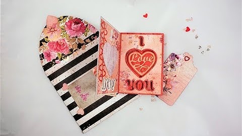 Step by Step Tutorial How to make I Love You Pop Up Diorama Card with Digital Template Kit