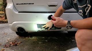 How to access trailer hitch on Dodge Durango SE SXT SRT RT R/T (if so equipped)