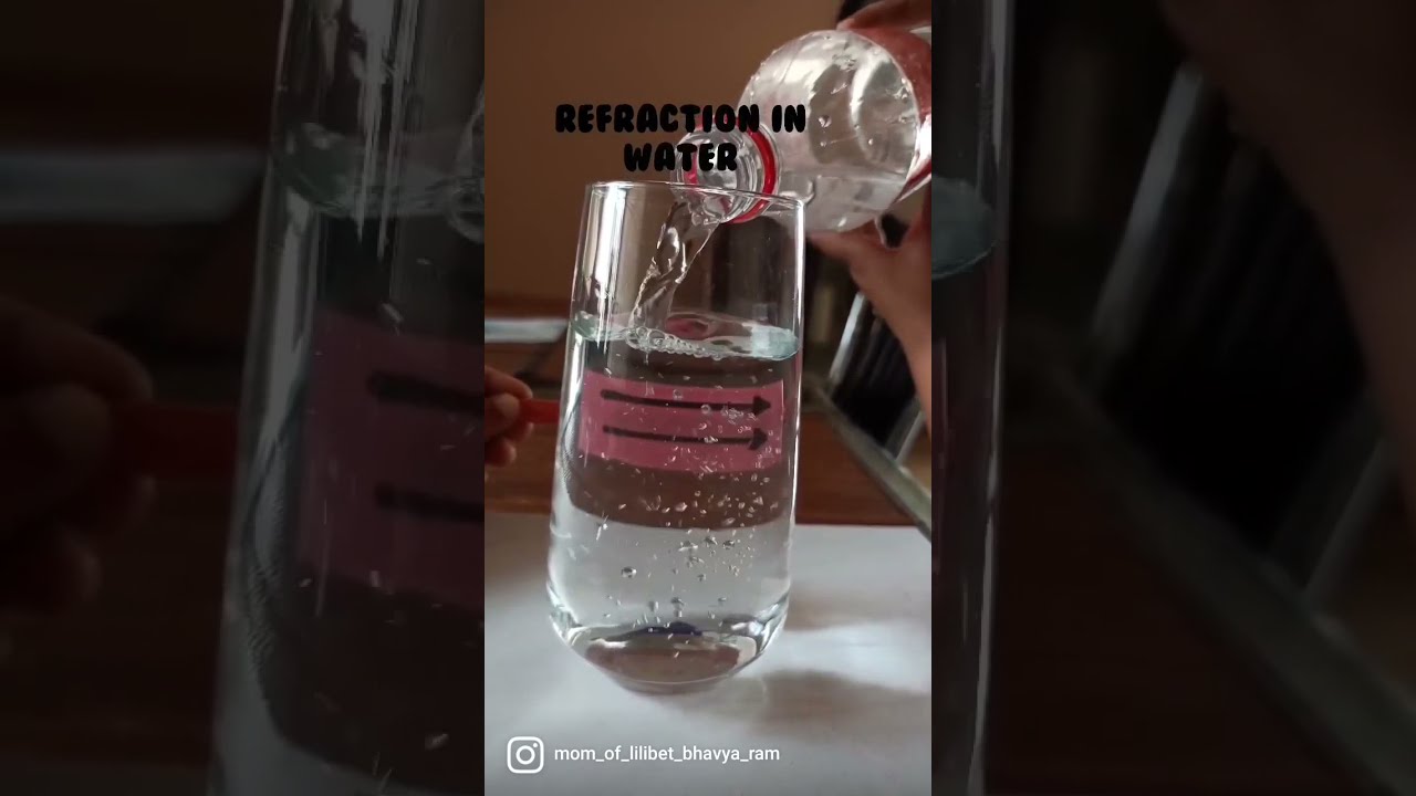 REFRACTION IN WATER EXPERIMENT KIDS SIMPLE