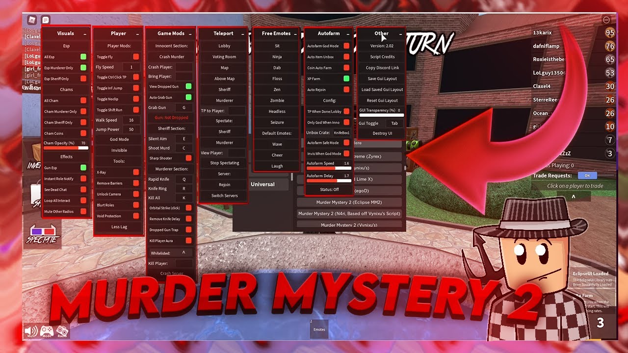 Murder Mystery 2 Hacks Gui