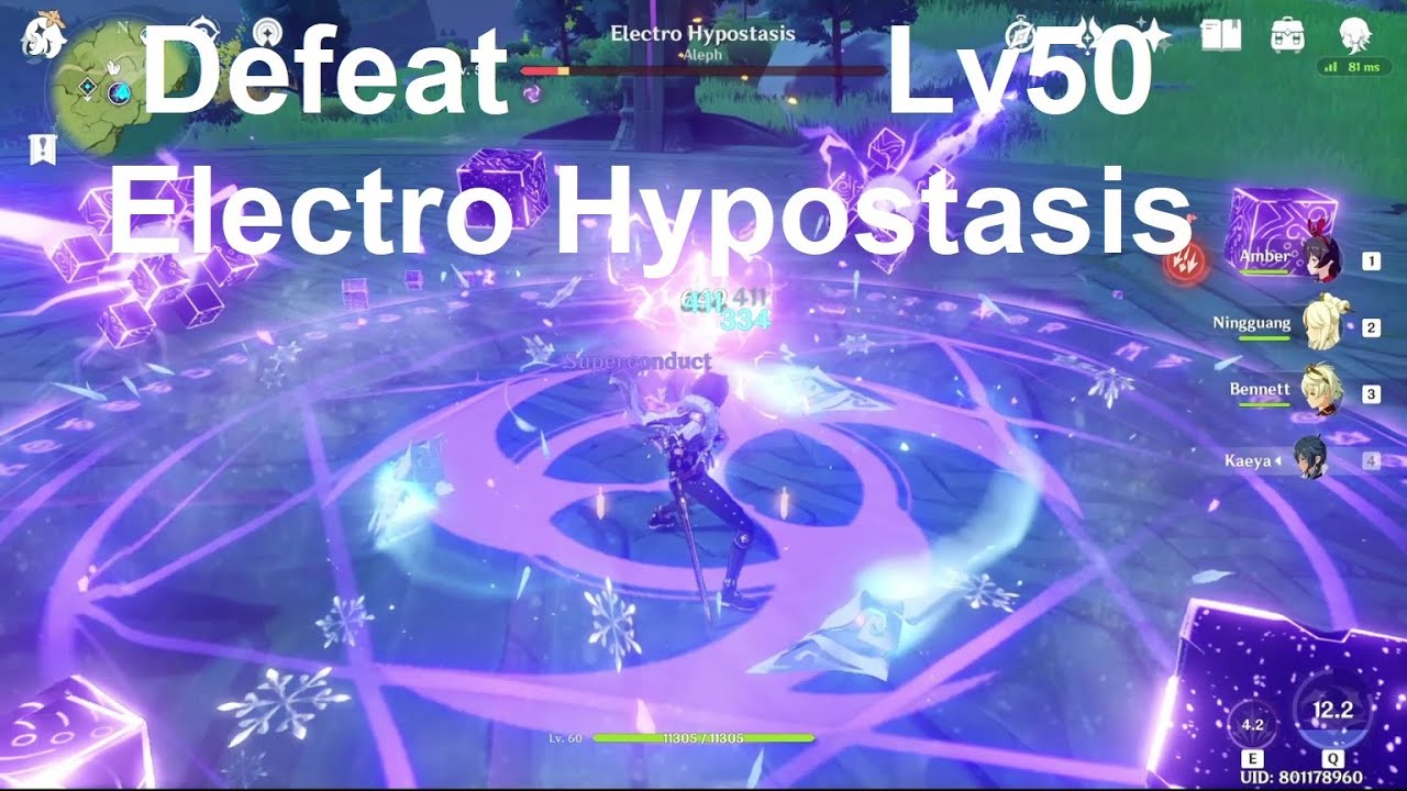 How to Defeat Electro Hypostasis Lv50 | Genshin Impact - YouTube
