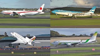 [4K] COP26 | Day Three | WORLD LEADER PLANES at Prestwick Airport | 777s 787 A330 737MAX & More