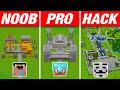 Minecraft: Building Military Base - NOOB vs PRO vs HACKER