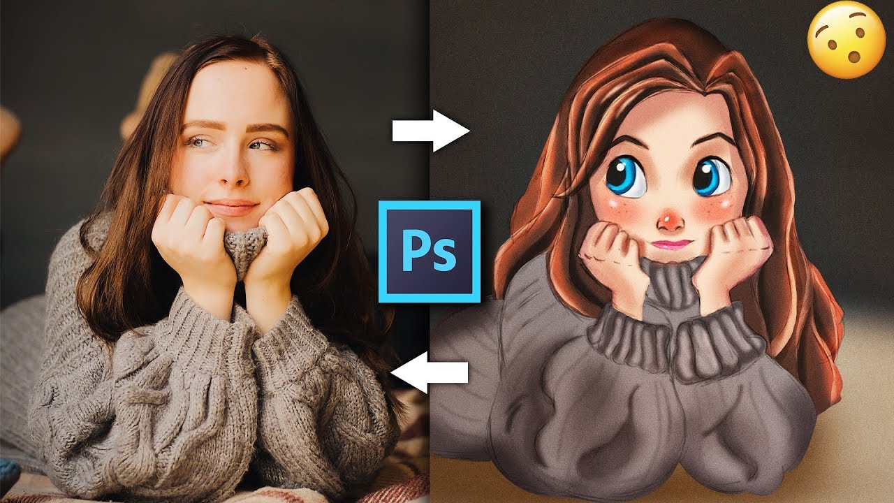 Make Yourself A Cartoon Character Tutorial - Photoshop - YouTube