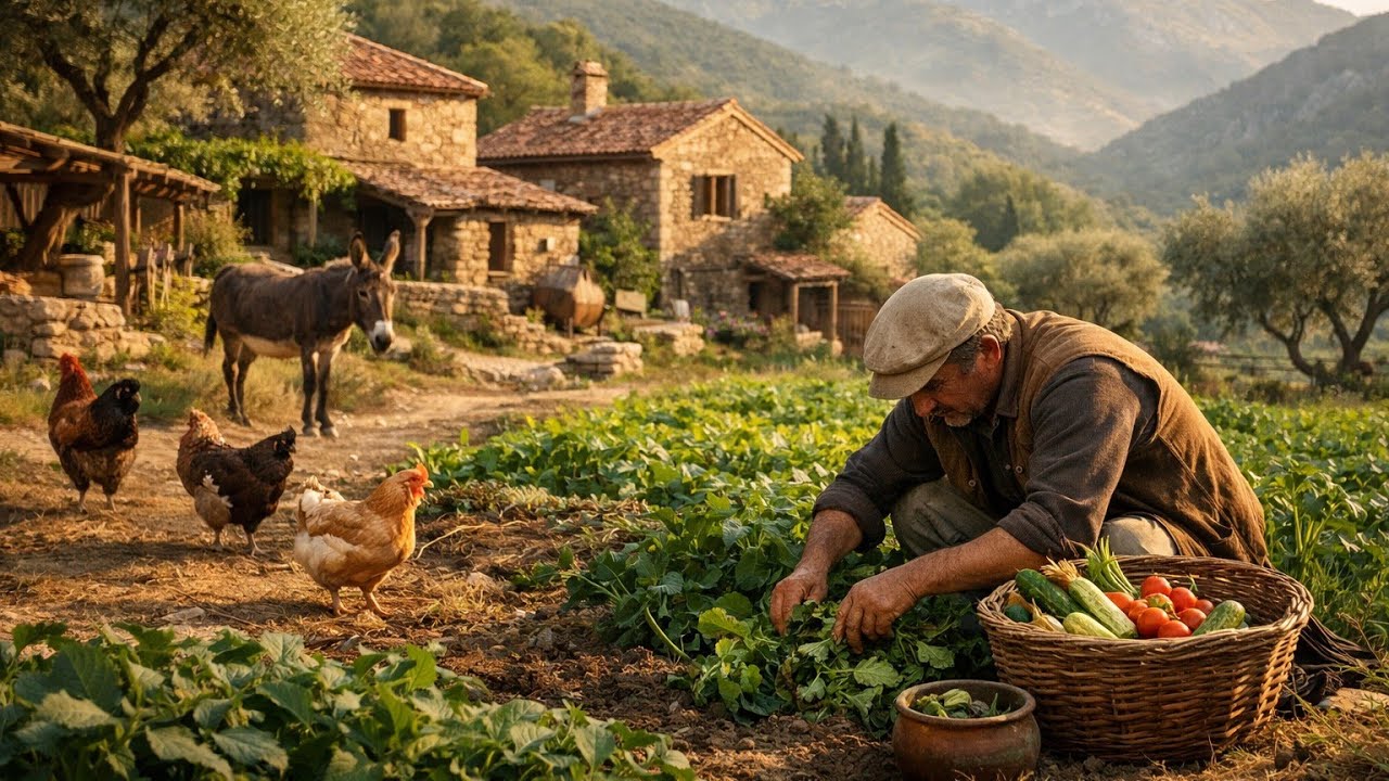 Жизнь в Спокойной Горной Деревне | Сбор Урожая и Медленная Жизнь