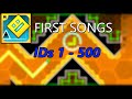 First songs in Geometry Dash (Part 1)