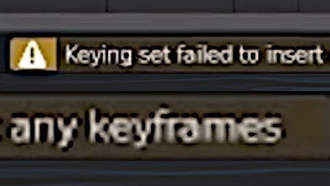 Blender, Keying set failed to insert any keyframes solved. Try out the solution.