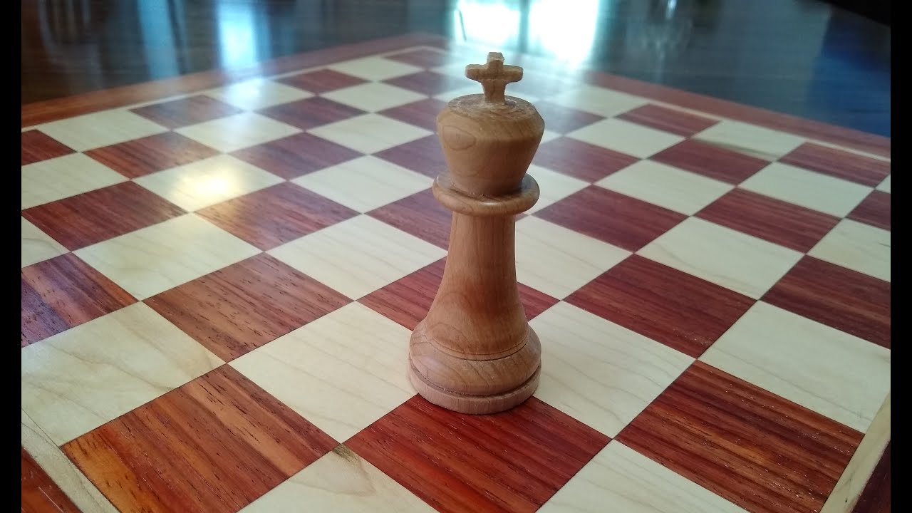 Wood Turning the King Chess Piece