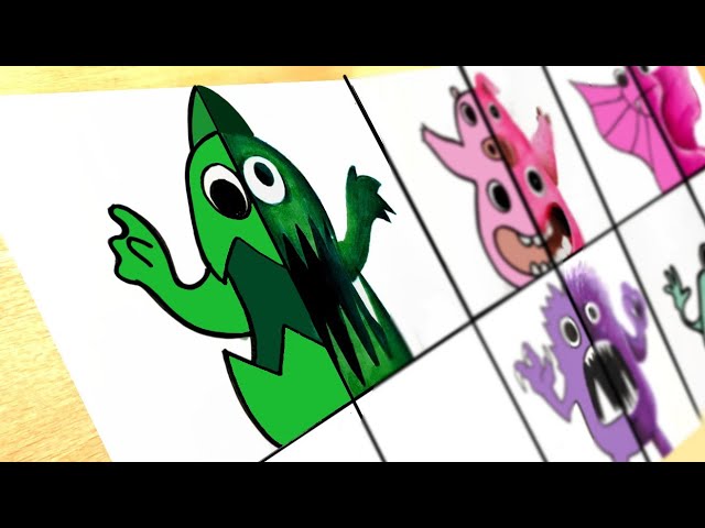 Drawing All Monsters Cartoon vs Realistic / Garten Of Banban 3