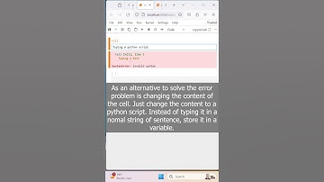 How to Solve Error Executing String of Sentence in a Code Cell using Jupyter Notebook #shorts #tips