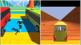 Mega Ramp Real Bus Drive game Vs Bus Simulator Ramp Stunt Android Gameplay level 2 JDYCH screenshot 5