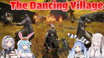 Pekora Noel Lamy And Botan Reaction To Dancing Village Elden Ring Hololive【ENG SUB】