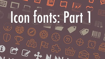 Make icon fonts: Part 1