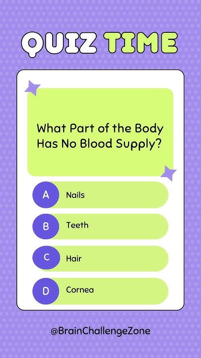 What Part Of Body Has No Blood Which Body Part Has No Blood Supply? 😲 Science Will Amaze You! #