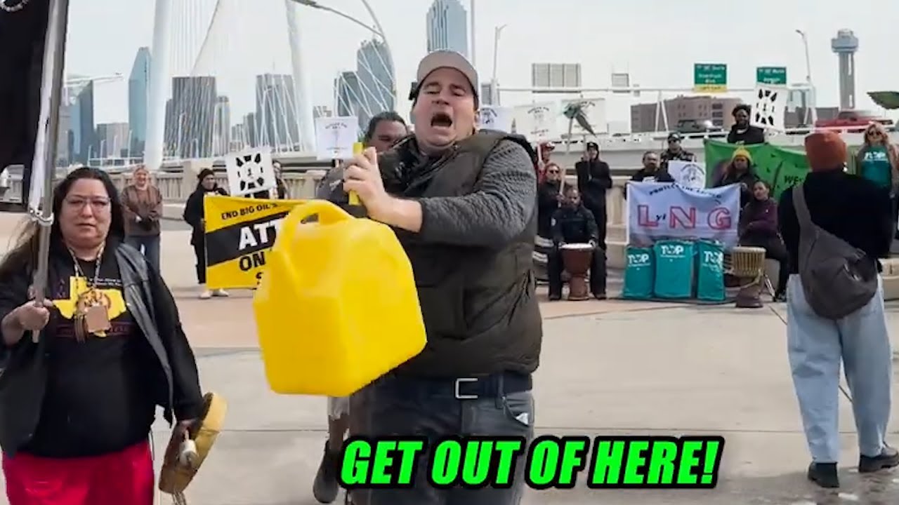 Alex Stein CONFRONTS "Anti-Oil" Climate Protesters at Event