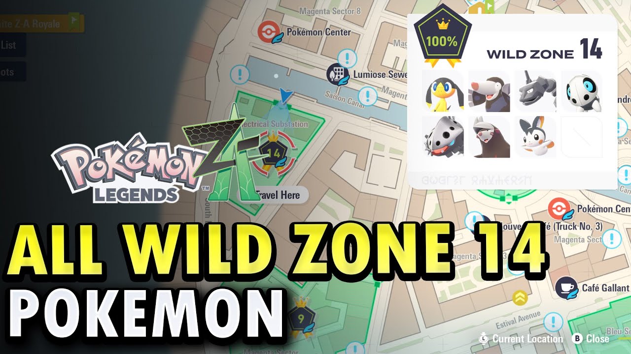 All Wild Zone 14 Pokemon - Pokemon Legends Z-A - YouTube