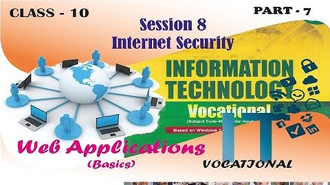 Unit-2 Web Applications | Session 8 Internet Security | IT Vocational CBSE Class 10 Part-7