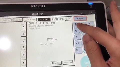 Ricoh Reset Fusing