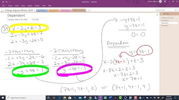 Section 10.2 Three by Three Systems of equations Part 2 (Winter 2020)
