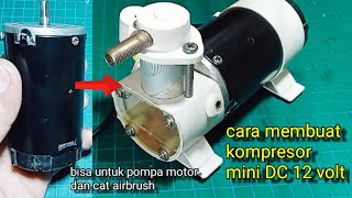 cara membuat kompresor mini dari dinamo bekas
