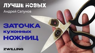 Ножницы ЦВИЛЛИНГ заточка. ZWILLING sharpening scissors