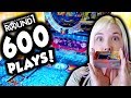 We won TOO much! 600 play Marble Carnival challenge at Round 1 arcade