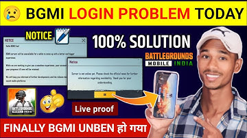 BGMI LOGIN PROBLEM TODAY | BGMI SERVER IS NOT ONLINE YET |BGMI NOT OPENING SERVER NOTICE SOLUTION