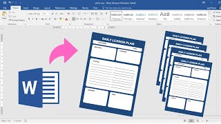 How to make Daily Lesson Plan template in MS word | Daily Lesson Plan Design MS word | Elesson Info